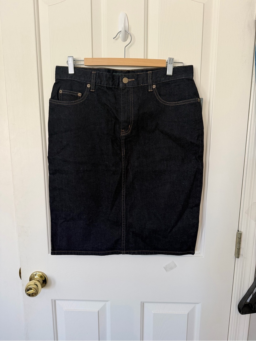 Ralph Lauren Black Denim Pencil Skirt